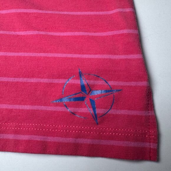 B. Draddy Men Polo Shirt Large Pink Striped Golf Performance Pima Cotton Stretch - Picture 8 of 13